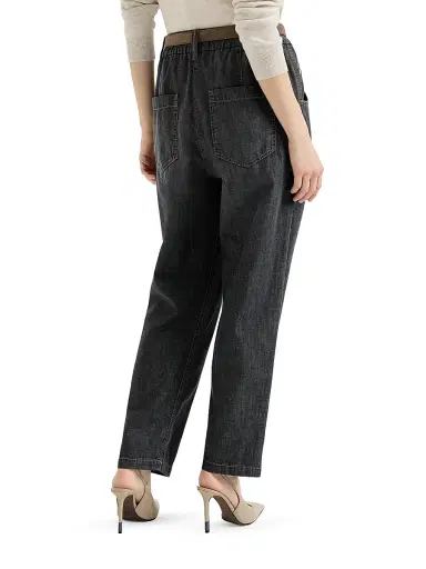 Brunello Cucinelli Women's Lightweight Denim Five Pocket Trousers | Thumbnail 3