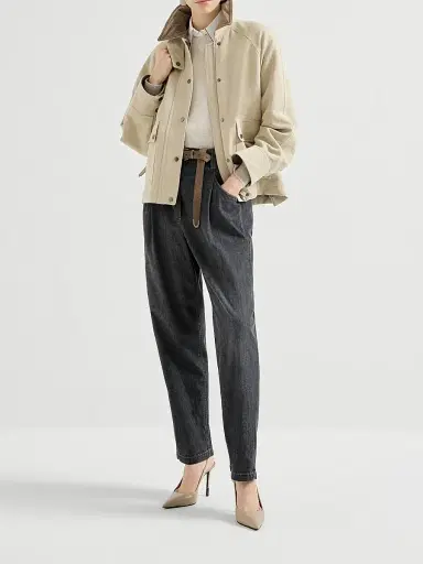 Brunello Cucinelli Women's Lightweight Denim Five Pocket Trousers | Thumbnail 6