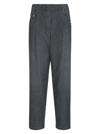 Brunello Cucinelli Women's Lightweight Denim Five Pocket Trousers | Thumbnail 1