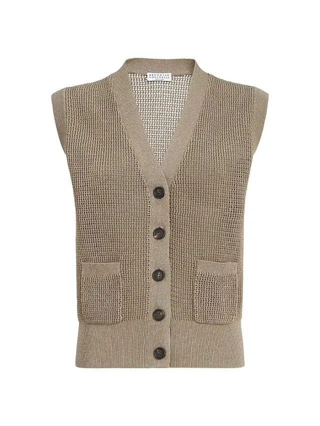 Women's Sparkling Cotton English Rib Cardigan - Walnut