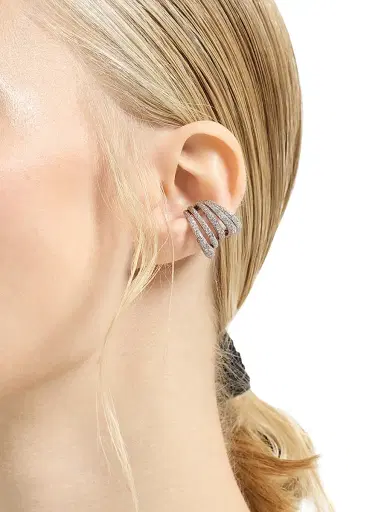 Brunello Cucinelli Women's Sterling Silver Ear Cuff - Silver | Thumbnail 2 Brunello Cucinelli Women's Sterling Silver Ear Cuff - Silver | Thumbnail 2