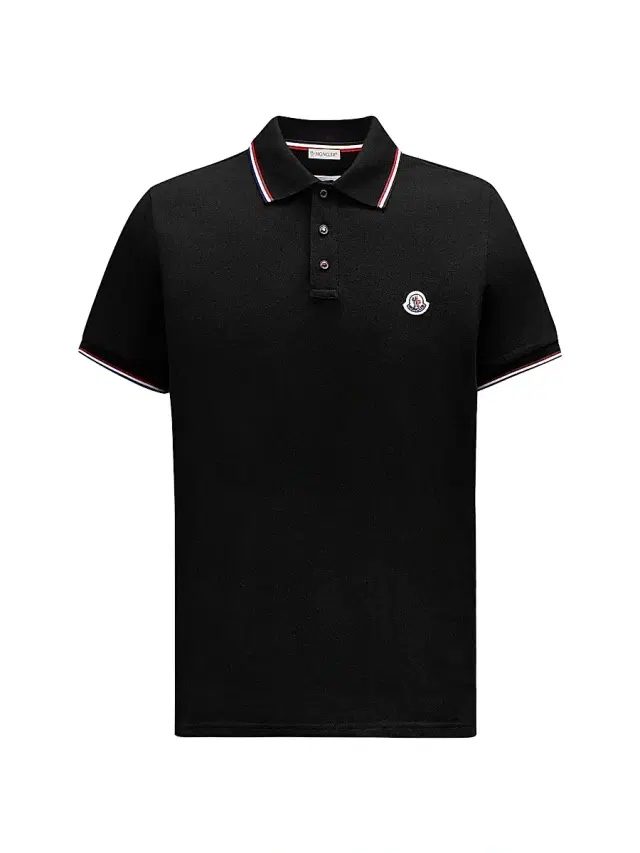 Moncler Men's Polo Shirt in Cotton Piquet - Black