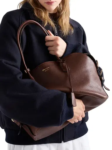 Prada Women's Leather Tote Bag - Brown | Thumbnail 2