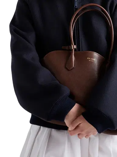 Prada Women's Leather Tote Bag - Brown | Thumbnail 3