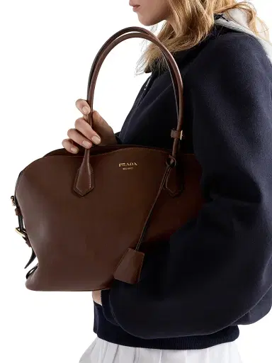 Prada Women's Leather Tote Bag - Brown | Thumbnail 1