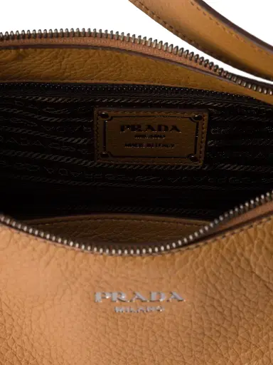 Prada Women's Aimèe Large Leather Shoulder Bag - Brown | Thumbnail 6 Prada Women's Aimèe Large Leather Shoulder Bag - Brown | Thumbnail 6