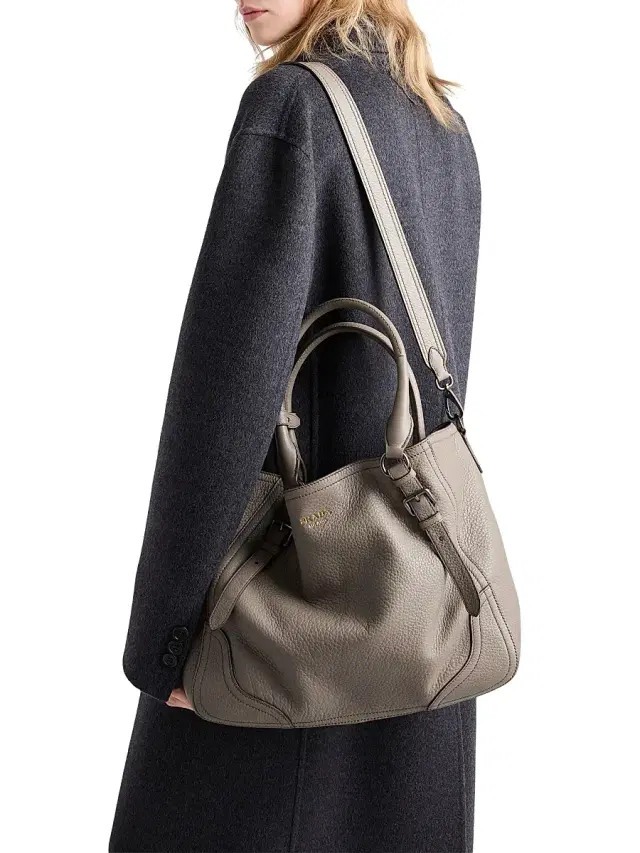 Prada Women's  Leather Tote Bag - Grey