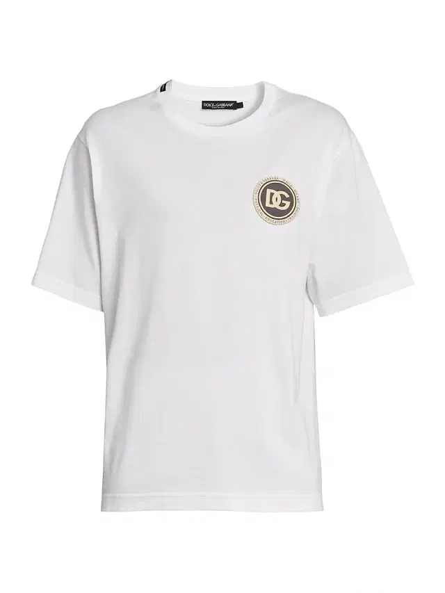 Men's Logo Cotton T-Shirt - Bianco Ottico