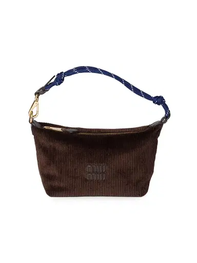 Miu Miu Women's Corduroy Pouch - Light Brown | Thumbnail 6
