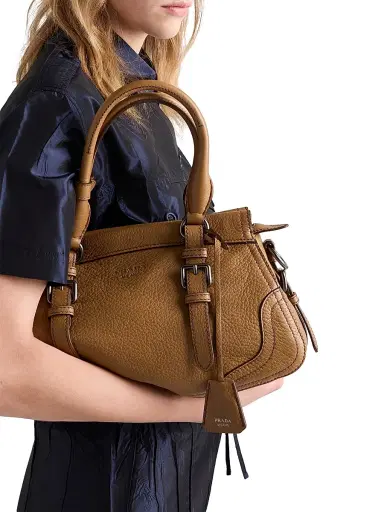 Prada Women's Large Leather Tote Bag - Brown | Thumbnail 3