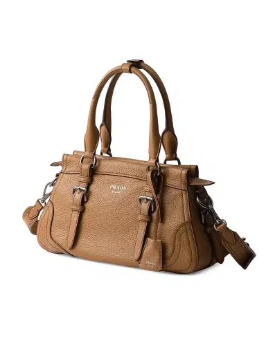 Prada Women's Large Leather Tote Bag - Brown | Thumbnail 4