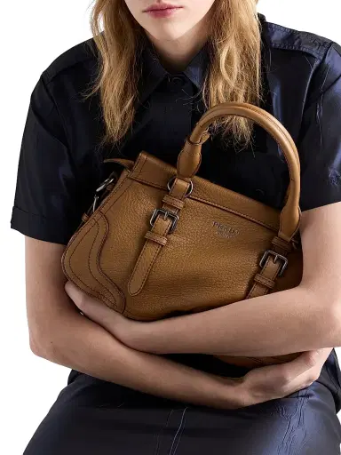 Prada Women's Large Leather Tote Bag - Brown | Thumbnail 1