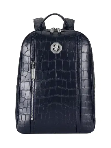 Stefano Ricci Men's Unique Crocodile Backpack - Blue | Thumbnail 1