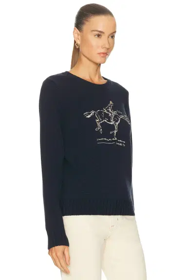 Sporty & Rich Horse Knitted Sweatshirt | Thumbnail 2 Sporty & Rich Horse Knitted Sweatshirt | Thumbnail 2