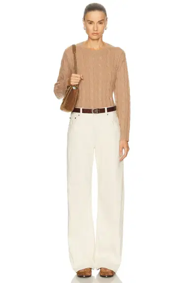 Sporty & Rich SRC Cableknit Cashmere Sweater | Thumbnail 4 Sporty & Rich SRC Cableknit Cashmere Sweater | Thumbnail 4