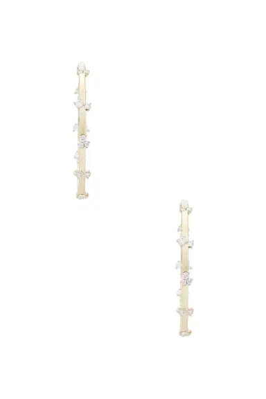 Sydney Evan Large Cocktail Bar Hoop Earrings | Thumbnail 4