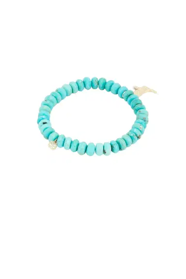 Sydney Evan Cowboy Boot Charm Turquoise Rondelle Bracelet | Thumbnail 3 Sydney Evan Cowboy Boot Charm Turquoise Rondelle Bracelet | Thumbnail 3