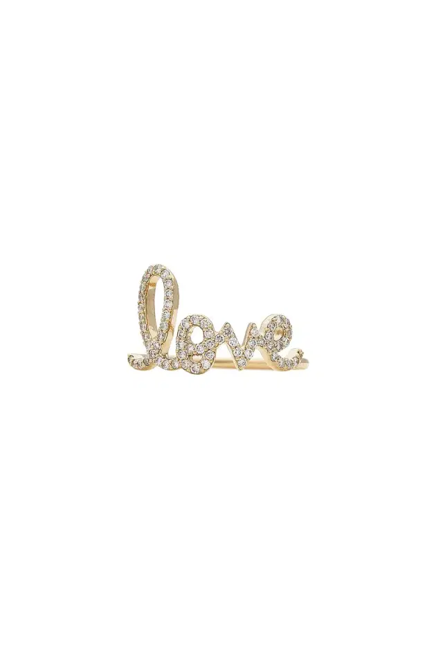 Sydney Evan Love Script Ring