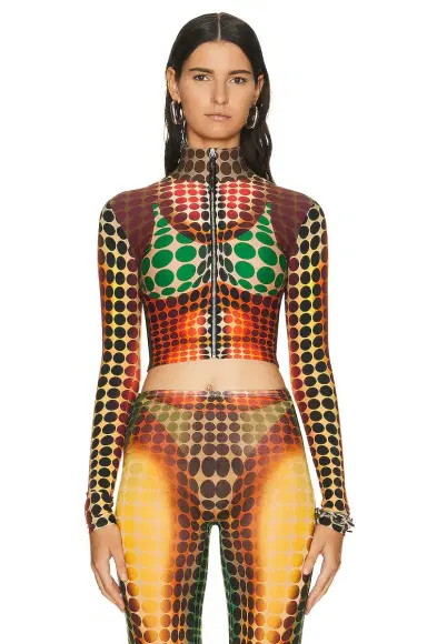 Jean Paul Gaultier High Neck Long Sleeve Top | Thumbnail 1 Jean Paul Gaultier High Neck Long Sleeve Top | Thumbnail 1