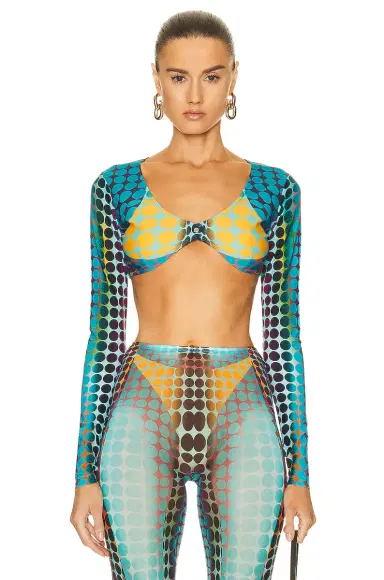 Jean Paul Gaultier Cropped U Neck Top | Thumbnail 1 Jean Paul Gaultier Cropped U Neck Top | Thumbnail 1
