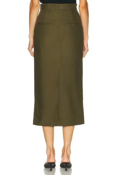 Wardrobe.NYC Drill Midi Skirt | Thumbnail 4 Wardrobe.NYC Drill Midi Skirt | Thumbnail 4