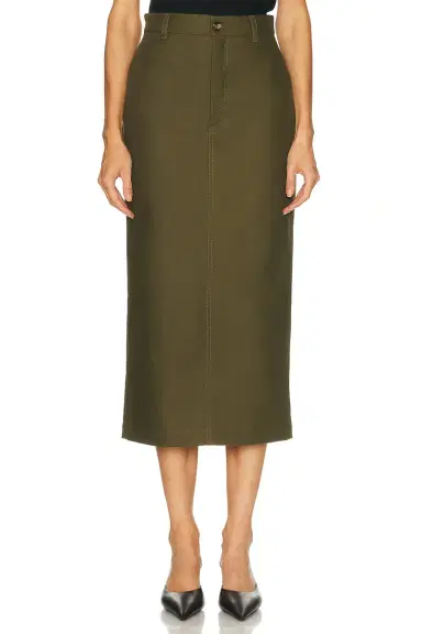 Wardrobe.NYC Drill Midi Skirt | Thumbnail 1 Wardrobe.NYC Drill Midi Skirt | Thumbnail 1