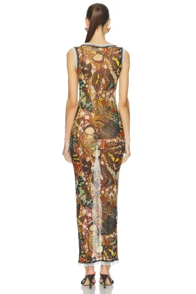 Jean Paul Gaultier Papillon Mesh Lacing Detail Dress | Thumbnail 3