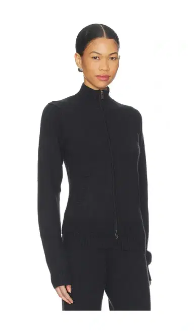 Skims Wool Cashmere Zip Up Mock Neck Sweater | Thumbnail 2 Skims Wool Cashmere Zip Up Mock Neck Sweater | Thumbnail 2