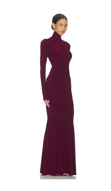 Norma Kamali Long Sleeve Turtle Fishtail Gown | Thumbnail 2 Norma Kamali Long Sleeve Turtle Fishtail Gown | Thumbnail 2