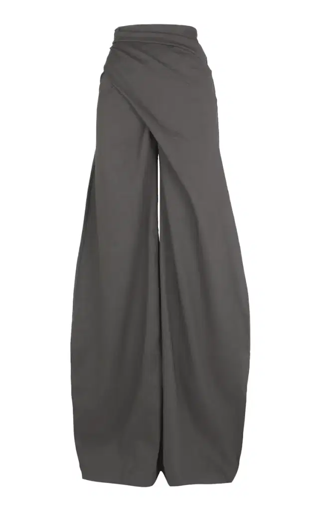 Mite Wrap-Front Hemp-Blend Wide-Leg Pants