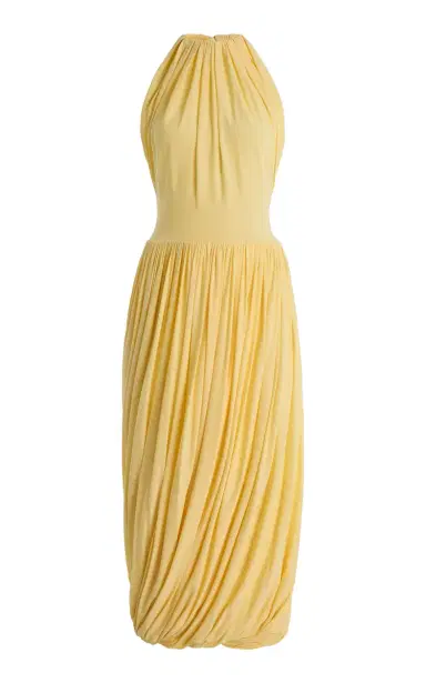 ALAÏA Twisted Jersey Midi Dress | Thumbnail 4 ALAÏA Twisted Jersey Midi Dress | Thumbnail 4