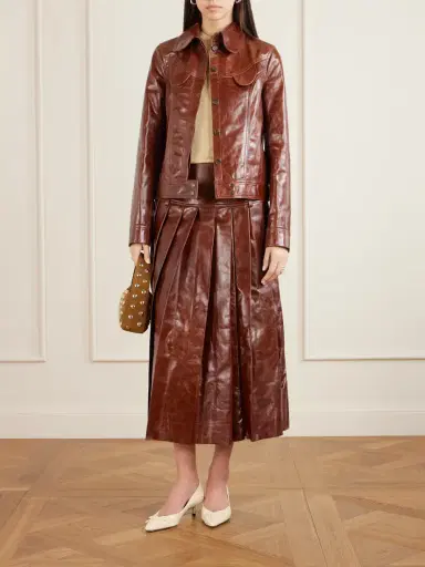 Tolu Coker Paneled Glossed-leather Jacket | Thumbnail 2 Tolu Coker Paneled Glossed-leather Jacket | Thumbnail 2