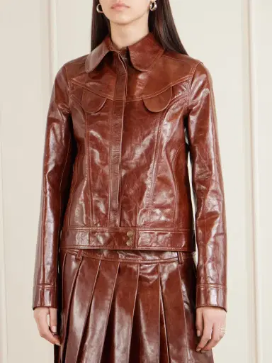 Tolu Coker Paneled Glossed-leather Jacket | Thumbnail 3 Tolu Coker Paneled Glossed-leather Jacket | Thumbnail 3
