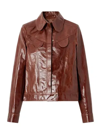 Tolu Coker Paneled Glossed-leather Jacket | Thumbnail 1 Tolu Coker Paneled Glossed-leather Jacket | Thumbnail 1