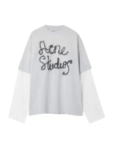 Acne Studios Layered Embroidered Cotton-jersey And Poplin T-shirt | Thumbnail 1