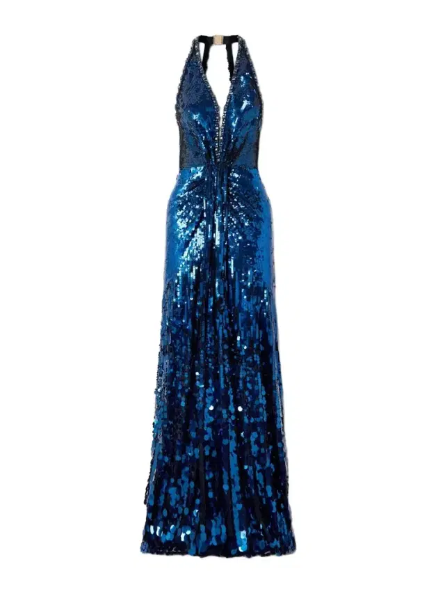 Lisette Embellished Tulle Halterneck Gown