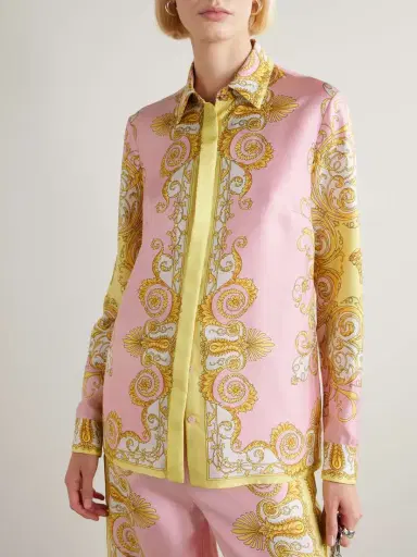 Versace Printed Silk-twill Shirt | Thumbnail 3