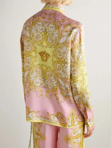 Versace Printed Silk-twill Shirt | Thumbnail 4