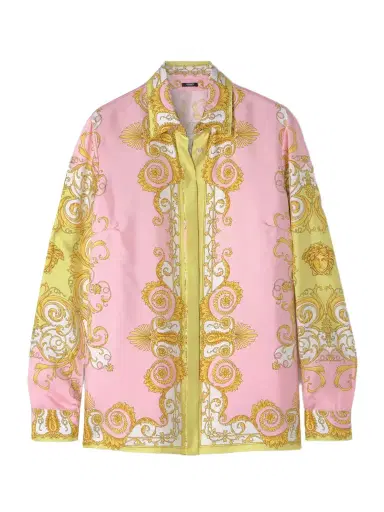 Versace Printed Silk-twill Shirt | Thumbnail 1