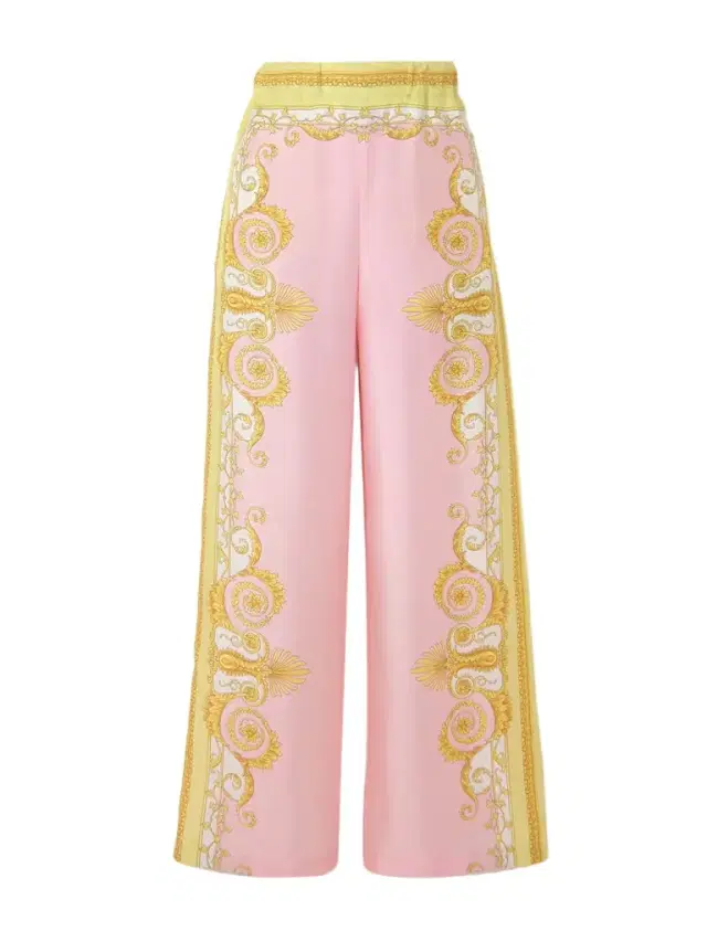 Printed Silk-twill Wide-leg Pants