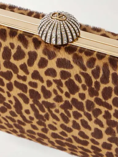 Valentino Garavani Carry Secrets Embellished Leopard-print Calf Hair Clutch | Thumbnail 5 Valentino Garavani Carry Secrets Embellished Leopard-print Calf Hair Clutch | Thumbnail 5