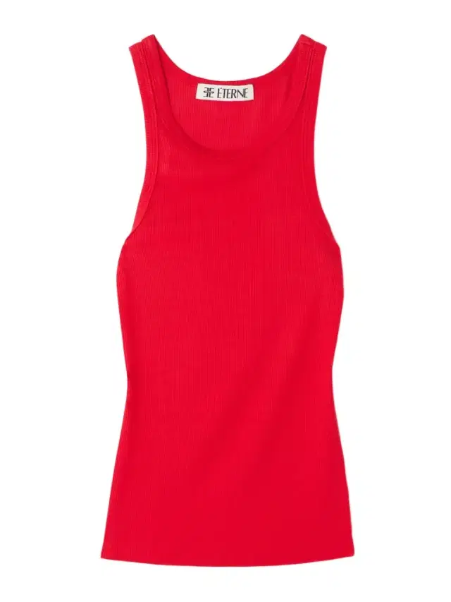 Ribbed Stretch-jersey Tank