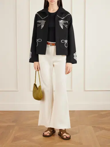 ALIX OF BOHEMIA Francis Lovebird Embellished Silk Jacket | Thumbnail 2