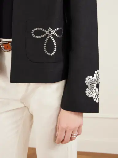 ALIX OF BOHEMIA Francis Lovebird Embellished Silk Jacket | Thumbnail 5