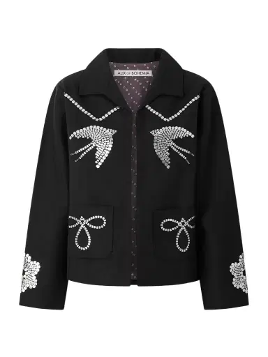 ALIX OF BOHEMIA Francis Lovebird Embellished Silk Jacket | Thumbnail 1