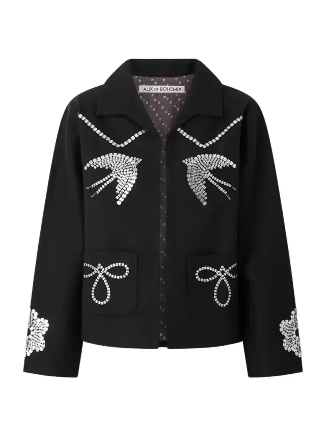 Francis Lovebird Embellished Silk Jacket
