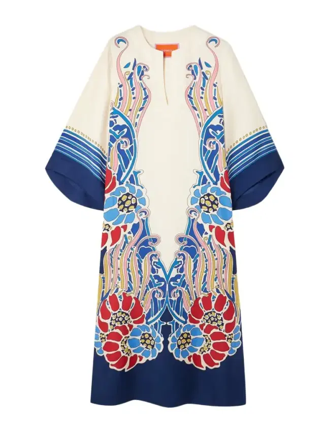 Printed Silk-twill Midi Dress