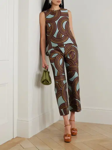 La DoubleJ La Scala Darted Jacquard-satin Top | Thumbnail 2 La DoubleJ La Scala Darted Jacquard-satin Top | Thumbnail 2