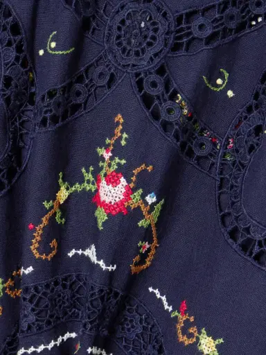 Sea Edwina Floral Lace-trimmed Embroidered Cotton Midi Dress | Thumbnail 4 Sea Edwina Floral Lace-trimmed Embroidered Cotton Midi Dress | Thumbnail 4