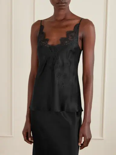 Carine Gilson Lace-trimmed Silk-satin Camisole | Thumbnail 2
